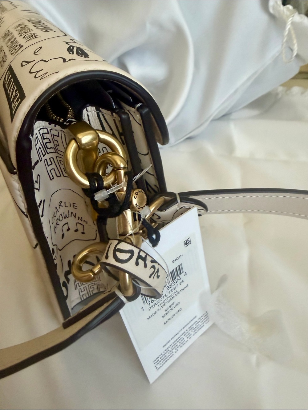 NWT Coach X Peanuts Tabby 26 Shoulder Bag With Snoopy Print HTF-Sold Out - Picture 7 of 16